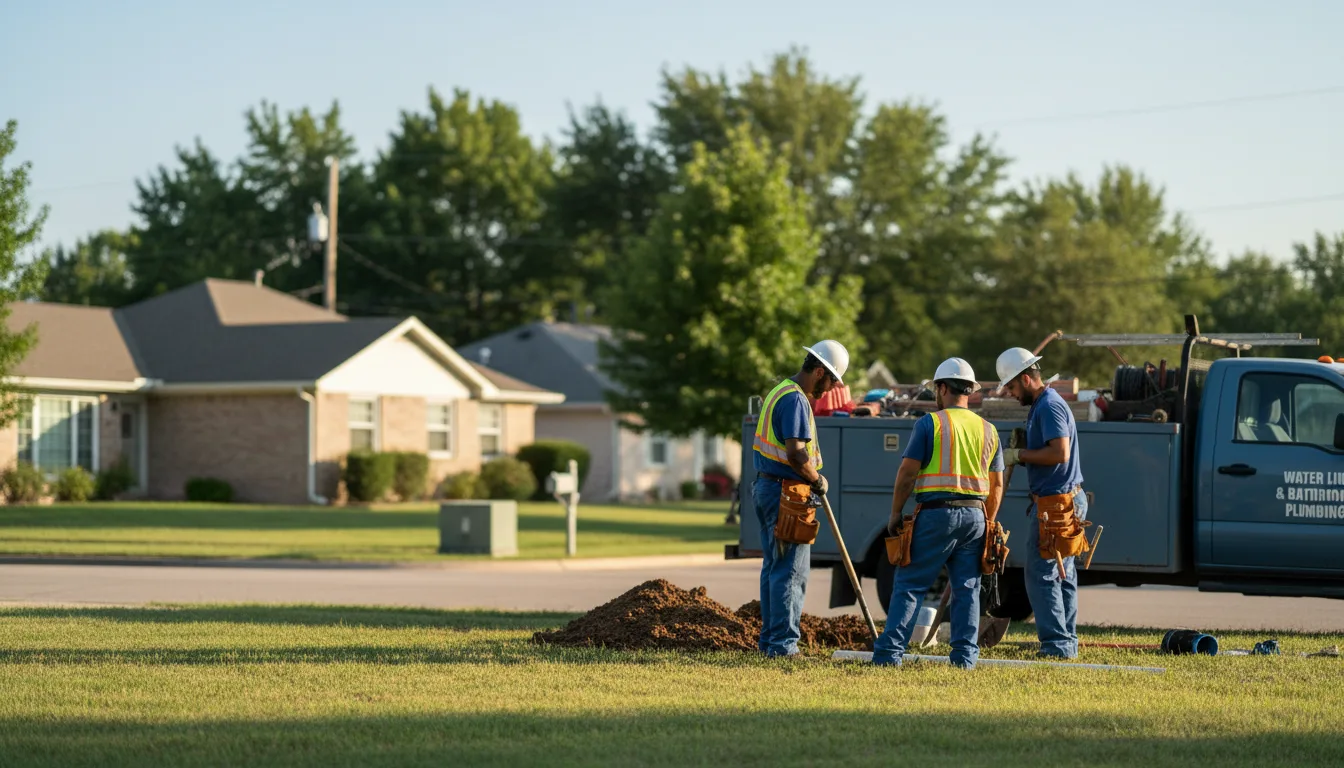 Residential water line and bathroom plumbing service in Cornwall, PA